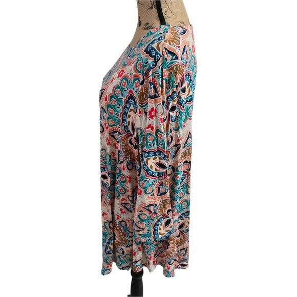 Chico's Multicolor Floral and Paisley Super Soft Stretch Tunic Size 3 XL - Picture 3 of 7